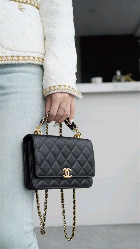 22k chanel bag|Chanel 22 bag small black.